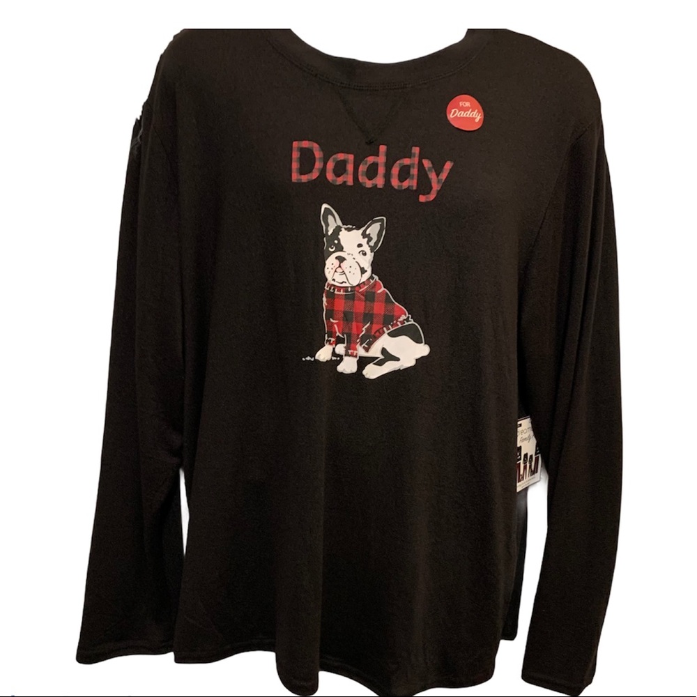 Dreamwear Men’s Daddy French Bulldog  Pajama Top